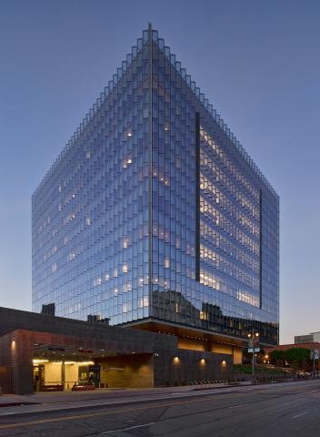 Los Angeles Federal Courthouse at sunset